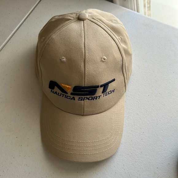 Nautica Sport Tech Tan Embroidered Mens Baseball Cap/Hat - Picture 1 of 4